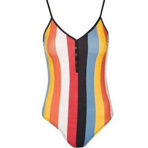 Vertical Stripe Colorful Bodysuit.